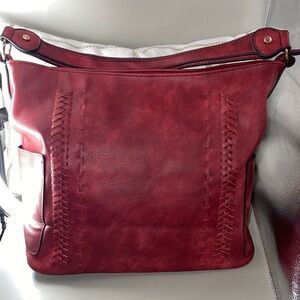 Unbranded Marbled Elegant Vegan Leather Shoulder Bag Large